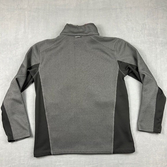 The North Face‎ Jacket Mens Large Collared Long Sleeve Zip Up Black Gray Pockets - Picture 7 of 9